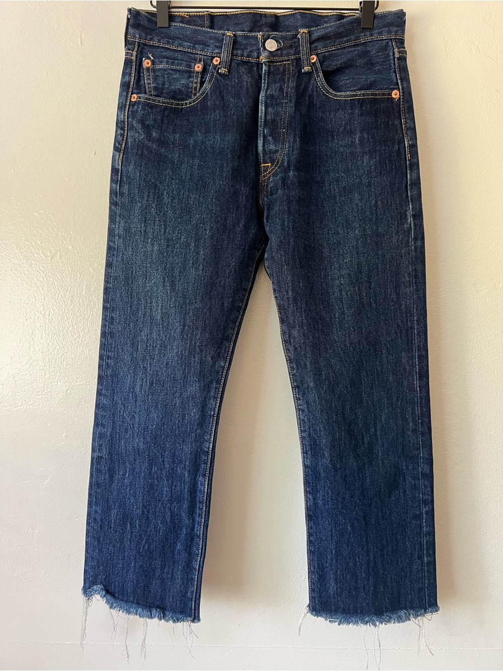 Levi’s 501 Cropped Raw Hem Jeans